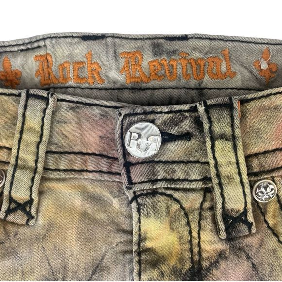 Rock Revival Alivia Short - Tie Dye Collector's Edition Sz 25 - Picture 6 of 14